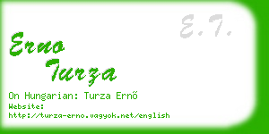 erno turza business card