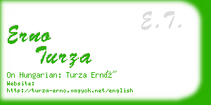 erno turza business card